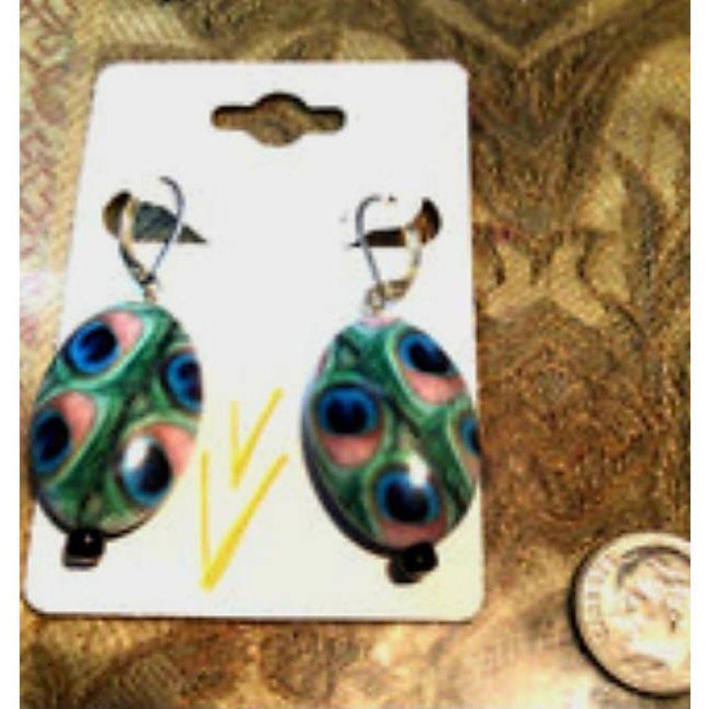 V Peacock 103 Earrings sterling silver